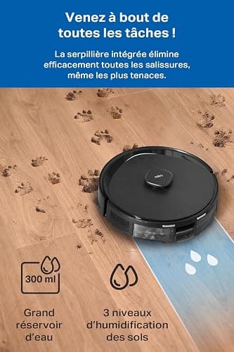 Tapo Aspirateur Robot Laveur 4 en 1 RV30Max Plus Vidage Automatique, Silencieux et Fin, Ultra puissante de 5300Pa, Navigation LiDAR, Auto-Charge Autonomie 150min, Tapis et Poils d'animaux thumbnail 5