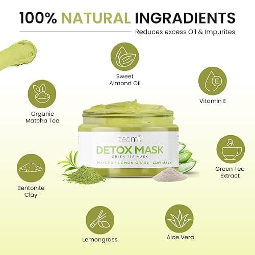 Teami Detox Face Mask for Hydraiting,Stick Mask Alternative Moisturizing & Purifying, Blackhead Remover Green Tea Mask Cleanse Mask reduces Acne & oil, Pore Minimizer Clay Mask for All Skin Types thumbnail 2