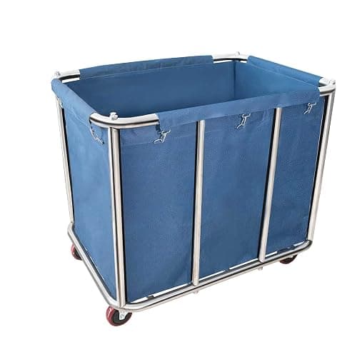 11.35 Bushel Industrial Rolling Laundry Cart,Laundry Basket Bulk Truck Commercial Household,Large Heavy Duty Laundry hampers with Wheels,35.4''Lx25.6''WX31.5''H,400L - Image 1