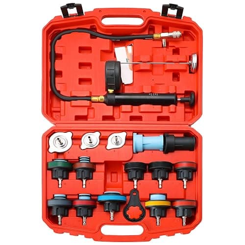 Acymner Radiator Pressure Tester Kit | 18PCS Coolant Pressure Tester Kit,Radiator Pressure Pump Cooling System Car Leak Tester Detector Tool Water Tank Adapter Auto Coolant Vacuum Purge Head Gasket - Image 1