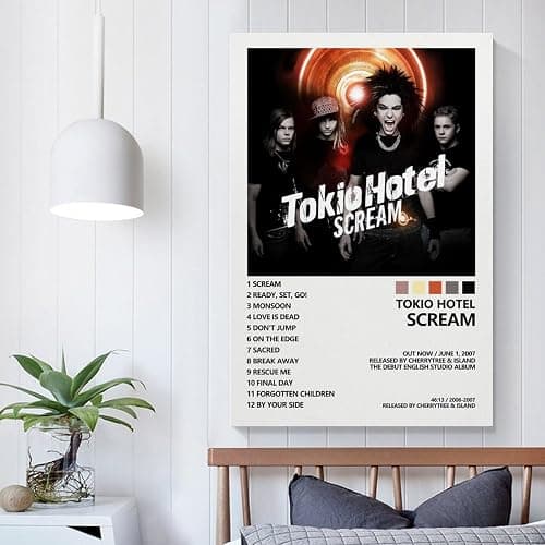 CHAUE Tokio Hotel Posters Scream Album Cover Poster for Bedroom Aesthetic Canvas Art Wall Decor 12x18inch(30x45cm) thumbnail 5