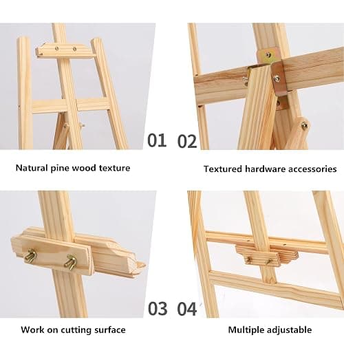 Easel Stand for Wedding, Easel Display Stand 59" Canvas Stand for Painting Wedding Poster, Wedding Welcome Sign with Stand, Wedding Table Plan Board, Wooden Easel Stand for Painting, Art Poster Easel thumbnail 7