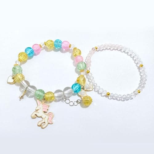 YouLuo Kawaii Bracelet Set Crystal Beads Bracelets Cute Cartoon Elastic Beaded Pearl Anime Cinnamoroll Bracelets Christmas Stocking Stuffers for Women thumbnail 2