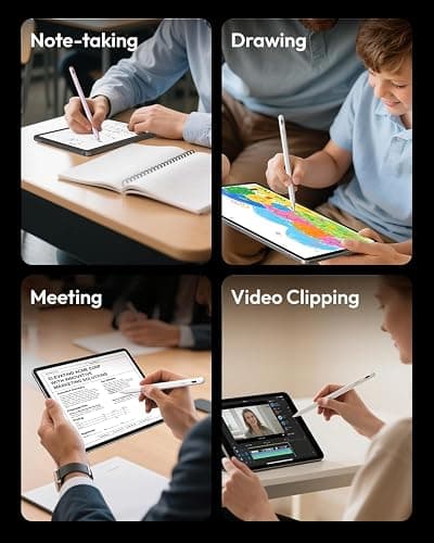 Metapen A8 Stylus Pen for iPad 2018-2026,Palm Rejection&Magnetic Attach | Metal Barrel Apple Pencil, USB-C Fast Charging, Reliable Precision & Smooth Writing Pencil for iPad 6th-11th iPad Pro Air Mini thumbnail 7