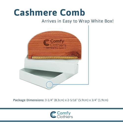 Comfy Clothiers Cedar Wood Sweater Pilling Remover - Multi-Fabric Cashmere Comb - De-Pilling and Lint Removal for Cashmere, Wool, and Other Fabrics - Restore Fine Garments, Sweaters, and Coats thumbnail 5