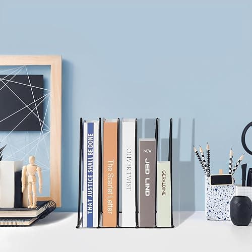 QPEY Triangle File Holder,5 Slot Metal Vinyl Record Stand Holder Magazine Newspaper Holder Photography Props for Office Home 1 Pc (black) thumbnail 5