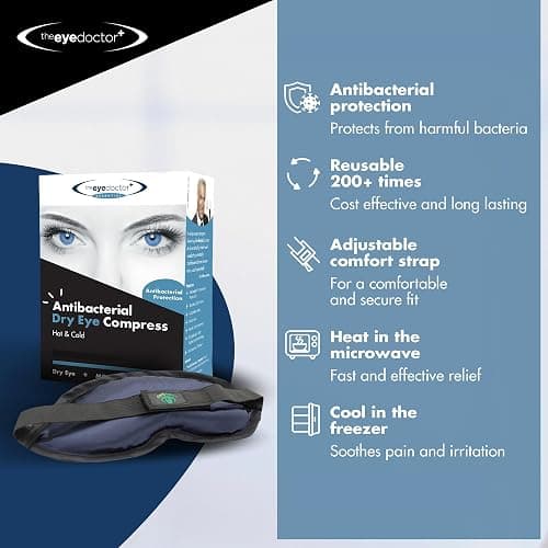 The Eye Doctor Hot Compress for Eye - Helps Dry Eye & Blepharitis - Reusable Eye Mask - Heated Eye Mask for Dry Eyes - Warm Compress for Dry Eyes - Heated Eye Mask for Stye thumbnail 6