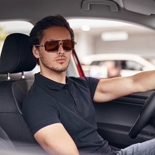 FEISEDY Vintage Square 70s Flat Aviator Sunglasses Women Men Classic Retro Stylish Frame UV400 Sunglasses B2622 thumbnail 6