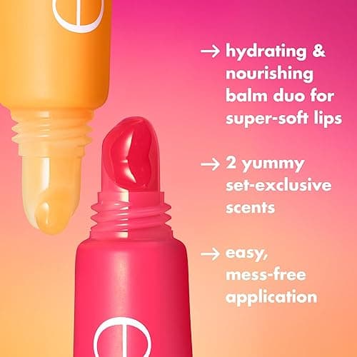 e.l.f. Squeeze Me More Lip Balm Duo, Moisturizing Balm For A Sheer Tint Of Color, Made With Hyaluronic Acid, Vegan & Cruelty-Free, Mango & Watermelon thumbnail 6