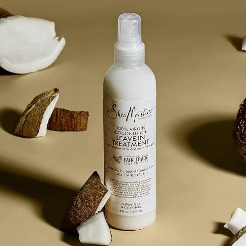 Shea Moisture 100% Virgin Coconut Oil Leave-in Treatment, 8 Ounce | For dry hair and curls - hydrates, softens, detangles, and improves manageability with 100% Virgin Coconut Oil. thumbnail 12