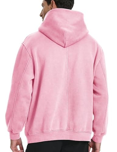 Hatant Hoodies for Men Heavyweight Fleece Sweatshirts Mens Acid Wash Athletic Hoodie Oversized Matching Pullover for Couples thumbnail 5