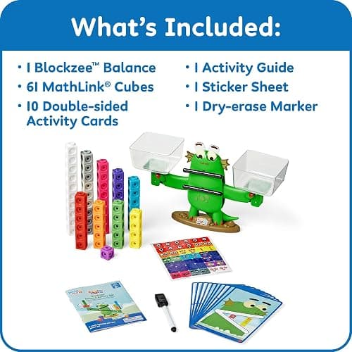 hand2mind Numberblocks Blockzee Balance Activity Set, ﻿61 MathLink Cubes, Balance Scale, Educational Math Manipulatives, Numbers for Toddlers, Preschool Learning Activities, Birthday Gifts for Kids thumbnail 2