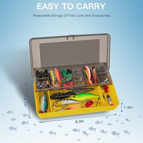 WITOROR Fishing Lures, 144Pcs Tackle Box Included Crankbaits, Spoon, Hooks, Jigs, Weights and More Other Accessories, Fishing Bait Lure Gear Teasers Kit Gifts for Men Bass Freshwater thumbnail 6