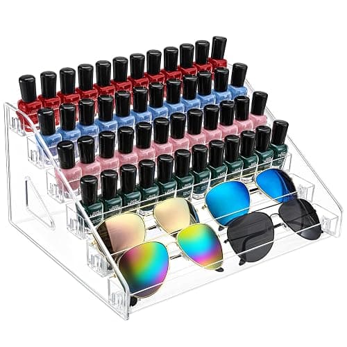 AusDaur Nagellack Aufbewahrung Organizer Regal 6-Tier Klar Farbständer Halter für Miniaturfarben Gel-Nagellack ätherischen Ölen und Sonnenbrille erfüllt Künstler und Schönheitsbedürfnisse - Image 1