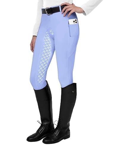 FitsT4 Sports Women's Full Seat Riding Tights Active Silicon Grip Horse Riding Tights Equestrian Breeches - Image 1