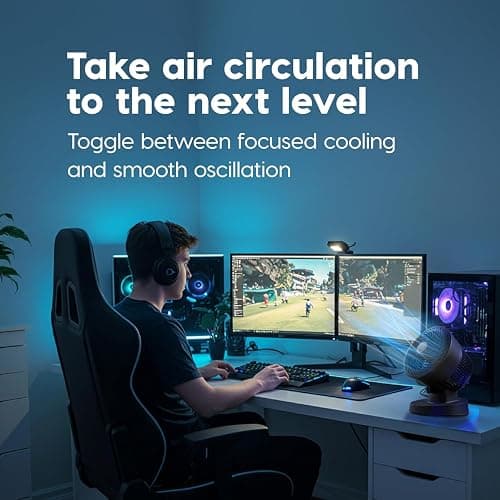 IRIS USA WOOZOO Air Circulator Fan with Remote, Oscillating, 3 Speeds, 56ft Max Air Distance, Adjustable Tilt, Quiet Motor, Small Fan for Bedroom, Office, Dorm, Black thumbnail 6