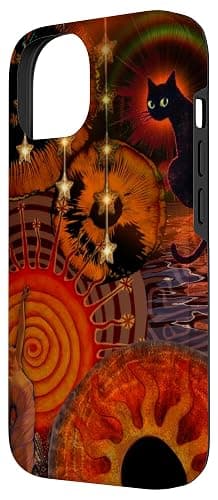 Aesthetic Bohemian Boho Whimsy Twee Cat Sun Celestial Case for iPhone 14 thumbnail 2