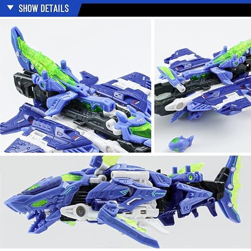 52TOYS BEASTDRIVE BD-02 Hydro Bullet Shark Deformation Toys Action Figure, Converting Toys in Vehicle and Beast, Perfect Birthday Party Gift for Teens and Adults thumbnail 7
