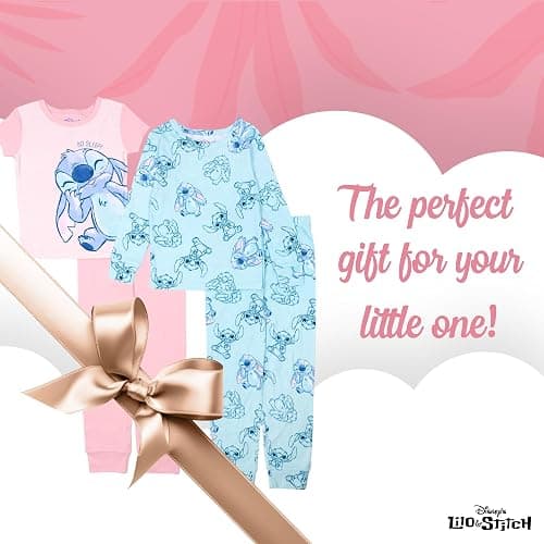 Disney Girls' 4-Piece Snug-fit Cotton Matching Pajama Set, Soft & Cute for Kids thumbnail 5