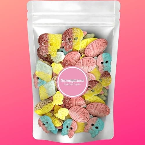 Bubs Swedish Candy Mix - Big Ovals, Skulls, and More - Sweet and Sour Swedish Gummies - 1 Pound of Godis From Sweden thumbnail 8