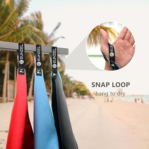 Quick Dry Camping Towel, Microfiber Travel Towel 3 Size at 1 Pack,Fast Drying Towel Set for Camping, Beach, Gym, Sports, Yoga & Swimming Pool, Army Green thumbnail 5