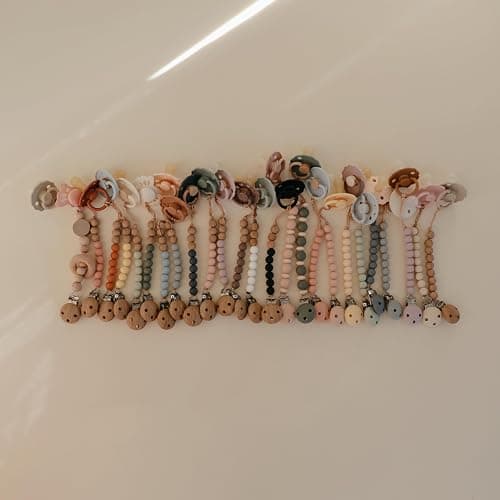 mushie 100% Silicone Baby Pacifier Clip BPA Free | Luna (Dried Thyme) - Dried Thyme thumbnail 8