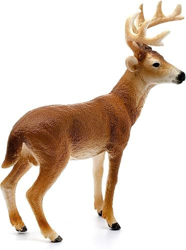 Schleich Wild Life - White Tail Buck Deer Figurine - Realistsic Wild Animal Figure for Boys and Girls - Educational Toys for Kids Ages 3+ | 14819 thumbnail 7