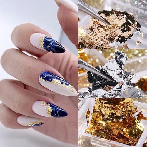 Holographic Nail Glitter Foils, 12 Colors Sparkly Ultra-Thin Aluminum Foil Nail Art Flakes Design, Laser Nail Sequins Acrylic Supplies for Women Girls Manicure Charms Decorations, DIY 3D Nail Art Tips thumbnail 4