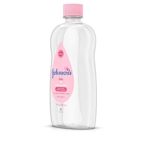 Johnson's Baby Oil, Pure Mineral Oil to help Prevent Moisture Loss for Baby, Kids & Adults, Gentle & Soothing Baby Massage Oil for Dry Skin Relief, Original Scent, Baby Essentials, 20 fl. oz thumbnail 8