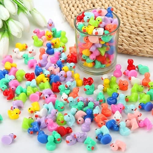 240pcs Mini Ducks, Tiny Resin Duck Small Plastic Animals Figurines Bulk | Little Ducks for Miniature Landscape Aquarium Potted Fairy Garden Home Dollhouse Decor Accessories Party Favors Toys Gifts thumbnail 2