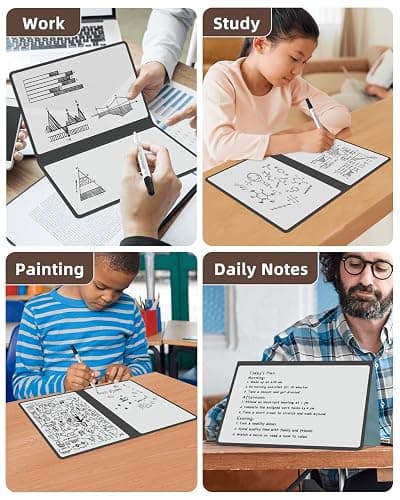 Mehaving Portable Small White Board Dry Erase Board, Reusable 9.5 * 6.6in Notebook Memo, Office Home Supplies Desk Accessories MH760 (Pink) thumbnail 6