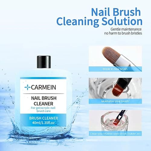 CARMEIN Nail Brush Cleaner - Special for Gel/Nail Art Brushes & Makeup Brush Care, Must-Have for Renewal, 40ml/1.35fl.oz thumbnail 4
