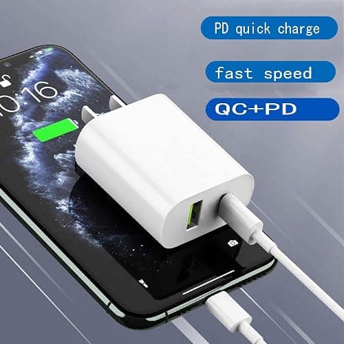 2 Pack USB C Charger Block, Dual Port Type C Wall Charger Fast Charging 20W Power Adapter Cube for iPhone 14/14 Pro/14 Pro Max/14 Plus/13/12/11, XS/XR/X, iPad, Samsung, More thumbnail 3