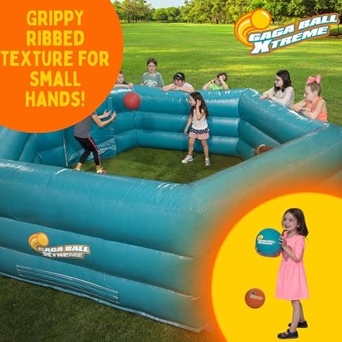 SCS Direct Gaga Playground Balls 3pk (8.5 inches) w Air Pump- Durable Rubber Pack for Dodgeball, Kickball, Gagaball Official Play and School - Fun Outdoor Toys and Accessories Gift for Kids thumbnail 5