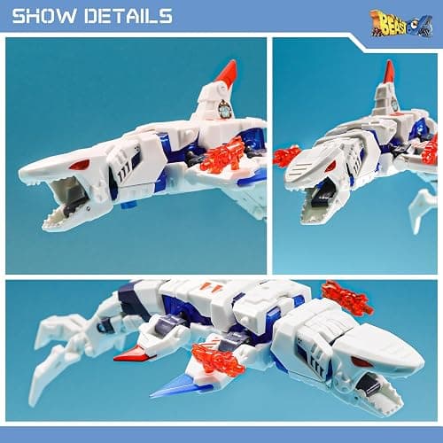 52TOYS BEASTBOX BB-17GW Great White Deformation Toys Action Figure, Converting Toys in Mecha and Cube, Perfect Birthday Party Gift for Teens and Adults, Based on Shark thumbnail 5