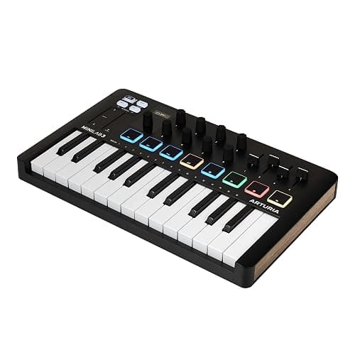 Arturia MiniLab 3 Universal 25 Key MIDI Controller, with software bundle, 8 RGB Pads, USB Powered, Chord Mode, NKS Compatible, Black thumbnail 4