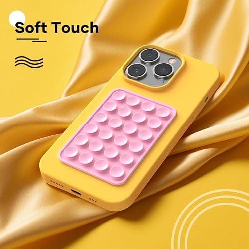 Silicone Phone Sticky Grip, Suction Phone Case Mount for iPhone and Android, Hands-Free Sticky Cell Phone Grip, Mobile Fidget Mirror Holder for Selfies and Videos thumbnail 5