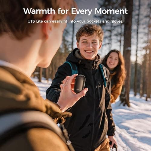 OCOOPA Magnetic Hand Warmers Rechargeable 2 Pack, Electric Handwarmers, Smart Heating UL Certified, 3-Settings,Portable Heater, Ultra Slim Pocket, Hunting Essentials, Gifts for Christmas Men, UT3 Lite thumbnail 8