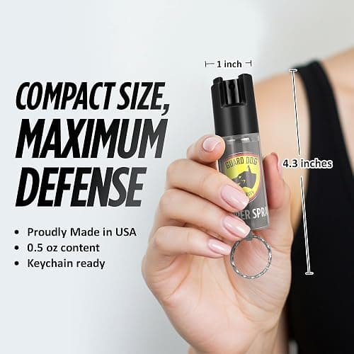 Guard Dog Security Mini Stun Gun Flashlight Rechargeable and Pepper Spray Self Defense Keychain for Women, Stun Gun Flashlight and Pepper Spray Combo, Personal Safety Value Set thumbnail 5