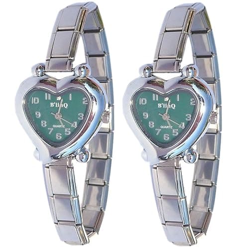 NewCharms Green Heart Italian Charm Watch with Bracelet thumbnail 2