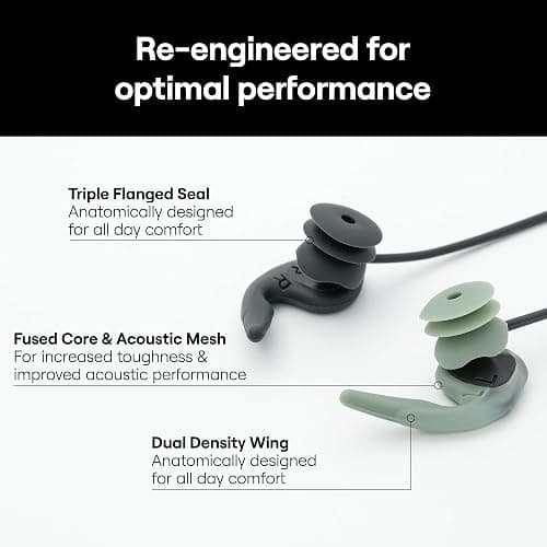 Creatures of Leisure Surf Ears 4.0 – Ear Plugs for Adults That Keep Water Out & Sound in – Surfing Ear Protection – Black/Sage thumbnail 3