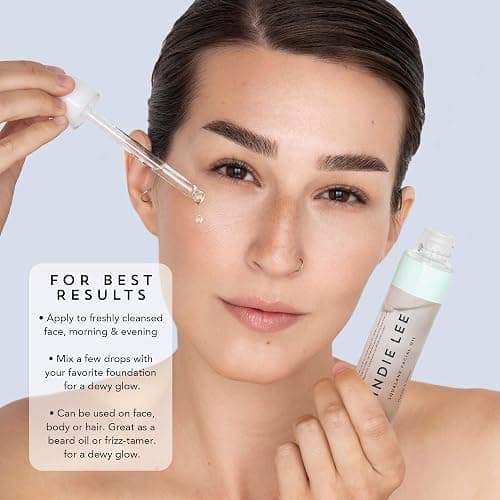 Indie Lee 100% Squalane Oil - Daily Face Oil & Hydrating Moisturizer for Dry Skin, Fine Lines and Wrinkles - Even Skin Tone, Brighten & Improve Texture (30ml) thumbnail 4
