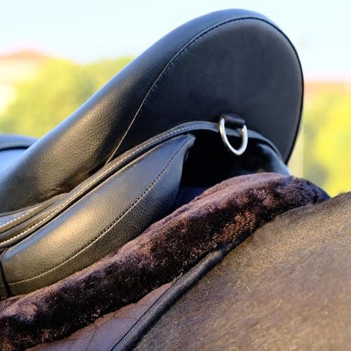 DayoVortex Half pad for English Saddle Black Anti-Slip Corrective Breathable Horse Saddle pad - Comfortable English Saddle Half pad for Better fit thumbnail 4