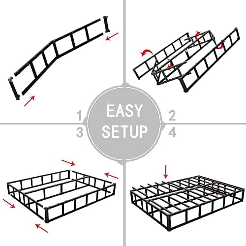 ALDRICH Queen Box Springs 9 Inch Heavy Duty Metal Box Spring Mattress Foundation 3000lbs Max Weight Capacity/Non-Slip/No Noise/Easy Assembly/Easy Clean Cover thumbnail 7