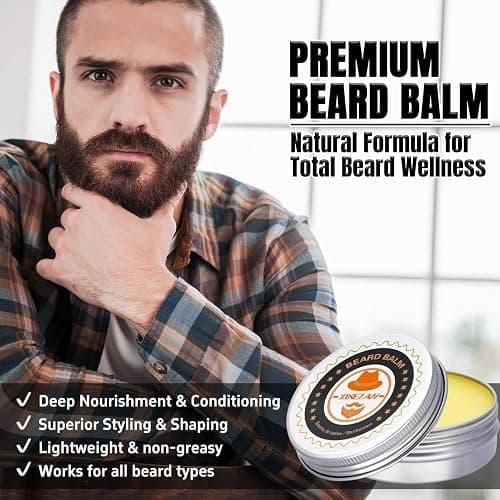 XIKEZAN Beard Kit Gifts for Men Grooming/Care-Soften,Soothe Beard GoodScent | Mens Gift Set Birthday Valentines Fathers Easter Basket Gifts for Men Him Dad Husband Boyfriend Christmas Stocking Stuffers thumbnail 6