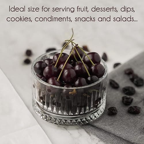 Crystalia Premium Bols à Dessert en Verre, Lot de 4 Bols en Verre, 235ml, 100% SANS PLOMB Bol à Crème Glacée, Verres à Dessert Bol de Service pour Sundae, Empilables Bols de Service à Fruits thumbnail 6