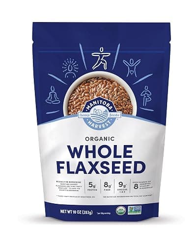 Manitoba Harvest Whole Organic Flaxseed, 5g Plant Based Protein and 9g Omegas 3 & 6 per 30g Serving - Perfect for Smoothies, Yogurt & Cereal - Non-GMO, Organic, Vegan, 10oz (Pack of 1) - Image 1
