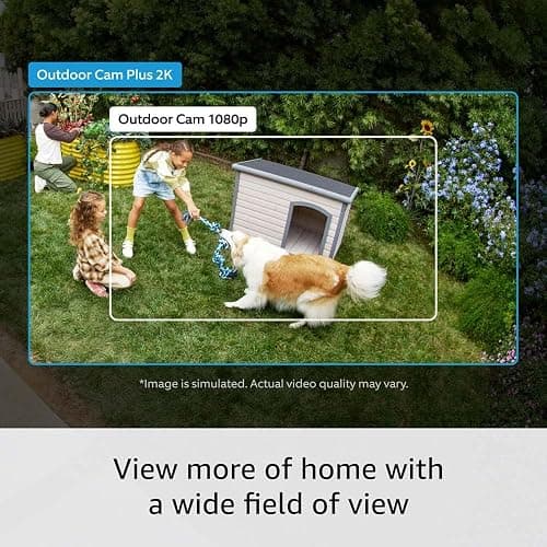 Introducing Ring Outdoor Cam Plus, Solar — Wide-Angle 2K Video with Ring Vision, Low-Light Sight for full-color night vision, Mounting Versatility, White thumbnail 3