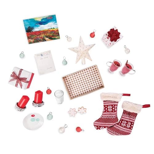 Our Generation – 18-inch Doll Accessories – Dollhouse Furniture – Fireplace & Christmas Tree – Holiday Decor Set – Pretend Play 3+ Years – Holiday Celebration thumbnail 4