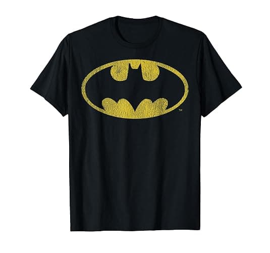 DC Comics Batman Distressed Classic Logo Short Sleeve T-Shirt - Image 1